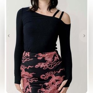 Only Hearts off shoulder black top